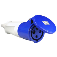 Pin and Sleeve Connector Devices 888-360306 IEC 60309 Cable Mount Connector, IP44 Rated, 60A 250V, 63A 200-250V, 6H, IEC 309 International Pin and Sleeve Devices 